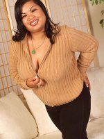 Cutie bbw Asian Kyomi babe masturbating and teasing with big boobs