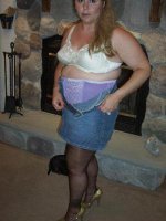 BBW Wearing girdle and nylons