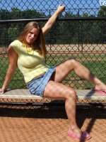 Cute college fatty flashes pussy at baseball field